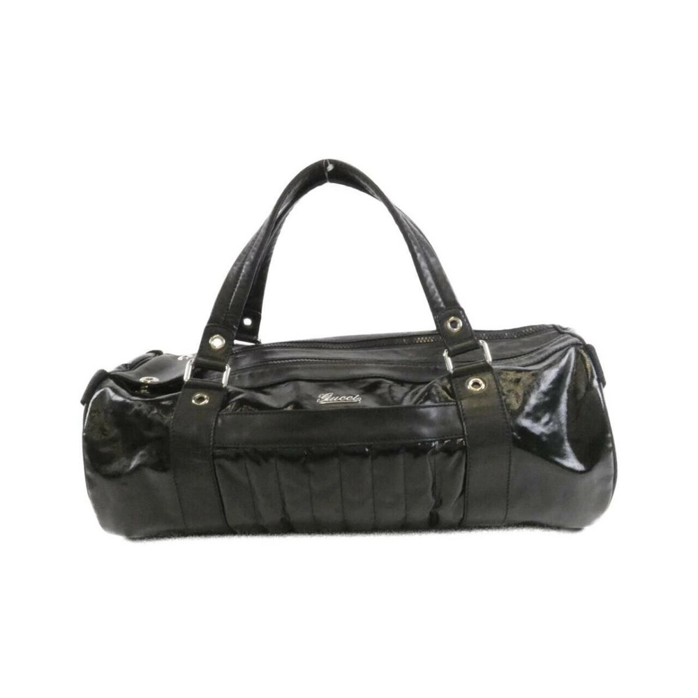 Gucci Boston bag sleek black glossy
